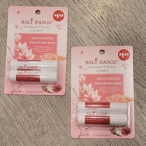 2 Cherry Shea Butter Salt Range Himalayan Moisturizing Lip Balms